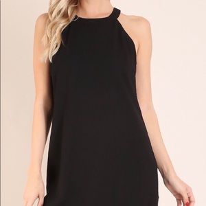 NWT BLACK SCALLOP DRESS